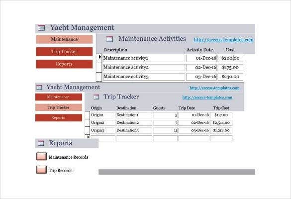 accounting database template